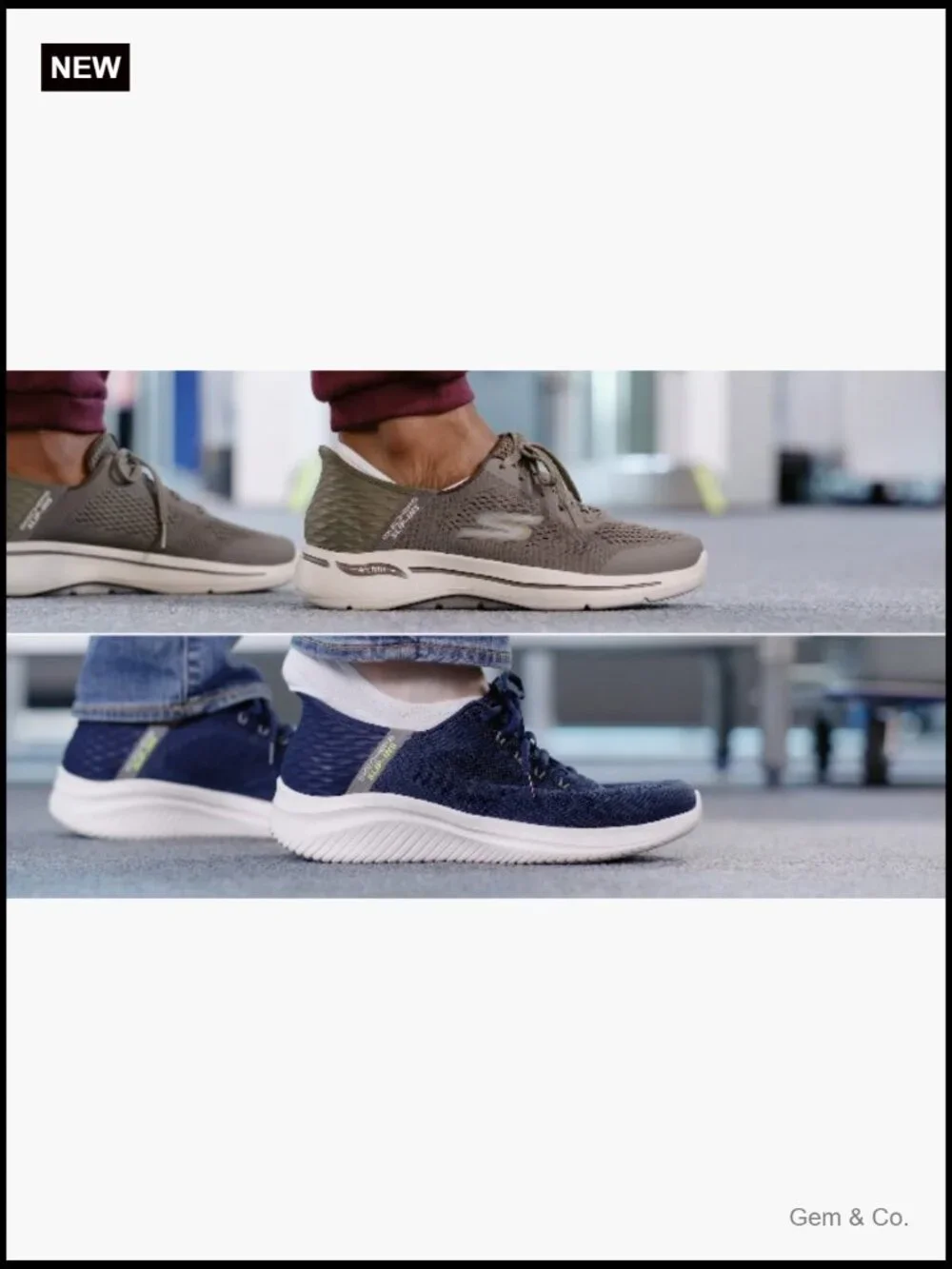 Hands-Free Slip-On Sneakers with Memory Foam Insole